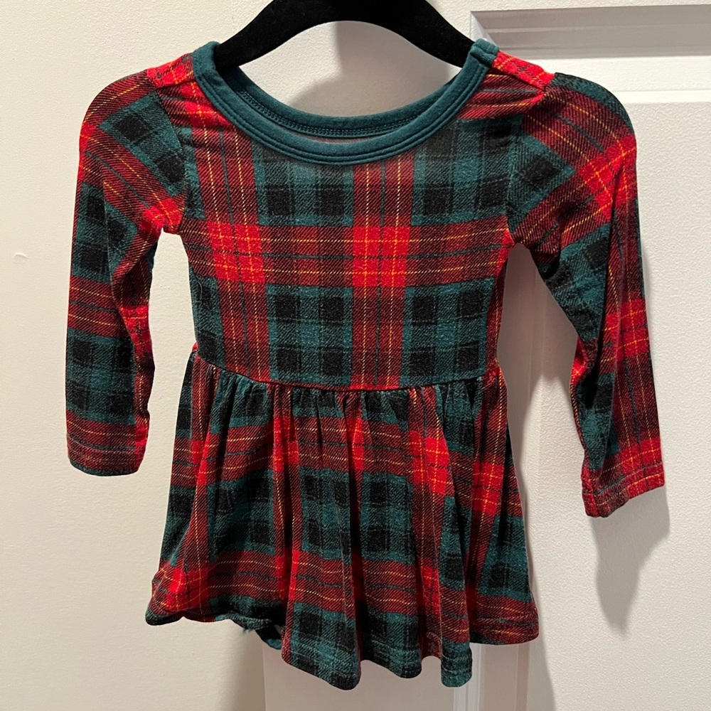 Little Sleepies- Tartan Twirl Dress with Bodysuit